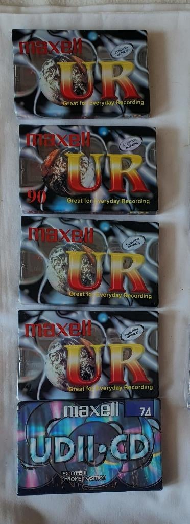 Cassettebandjes Musicassettes Nieuw Maxell 90 en 74 min, 2 t/m 25 bandjes, Overige genres, Ophalen of Verzenden, Nieuw in verpakking