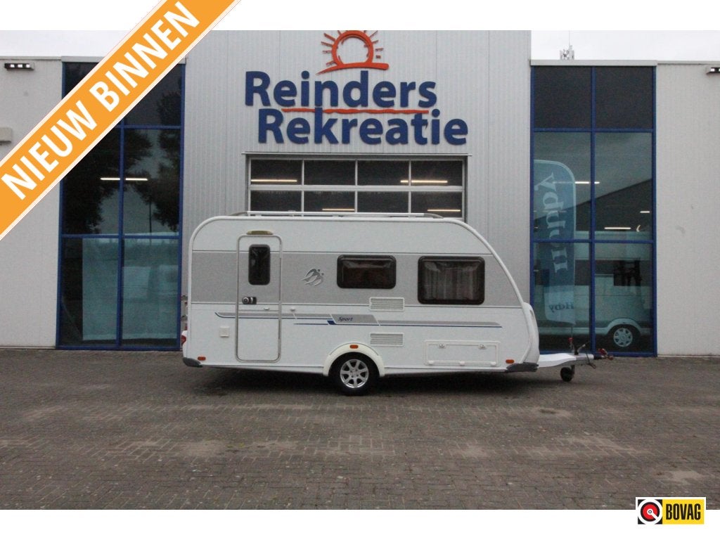 Knaus Sport 420 QD Voortent, Fietsenrek, LMV, Caravans en Kamperen, Caravans, Bedrijf, Treinzit, 750 - 1000 kg, 4 tot 5 meter