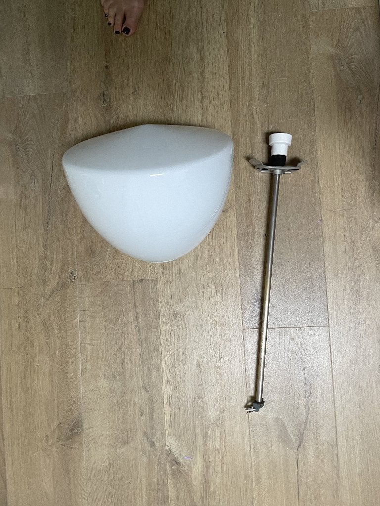 Jaren 30 vintage schoollamp, Ophalen, Gebruikt, Jaren 30, E27 (groot)