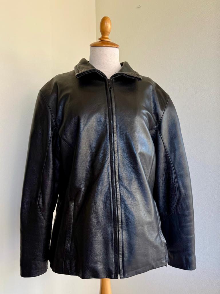Held Leren Jas Zwart - Echt Leer & Polyester Voering maat XL, Ophalen of Verzenden, Tweedehands, Dames, Jas | leer