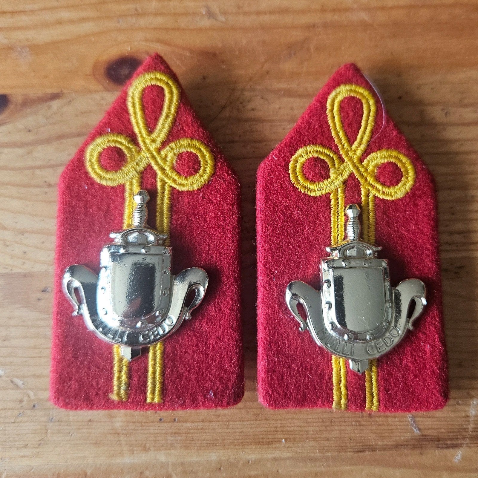 Set kraagpatten Infanterie opleiding, Verzamelen, Militaria | Algemeen, Ophalen of Verzenden, Landmacht, Nederland, Embleem of Badge