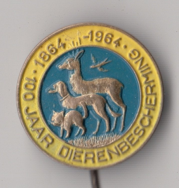 Dierenbescherming 100 jaar speldje, Verzamelen, Speldjes, Pins en Buttons, Gebruikt, Niet vindbaar, Niet vindbaar, Speldje of Pin