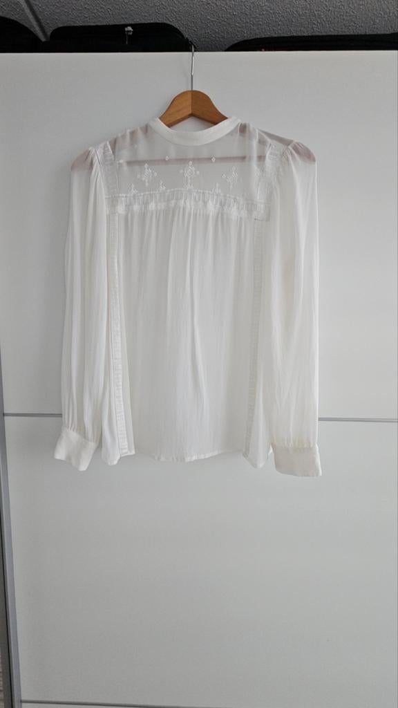 Semi-transparante blouse SET mt 38, Maat 38/40 (M), SET, Wit, Ophalen of Verzenden