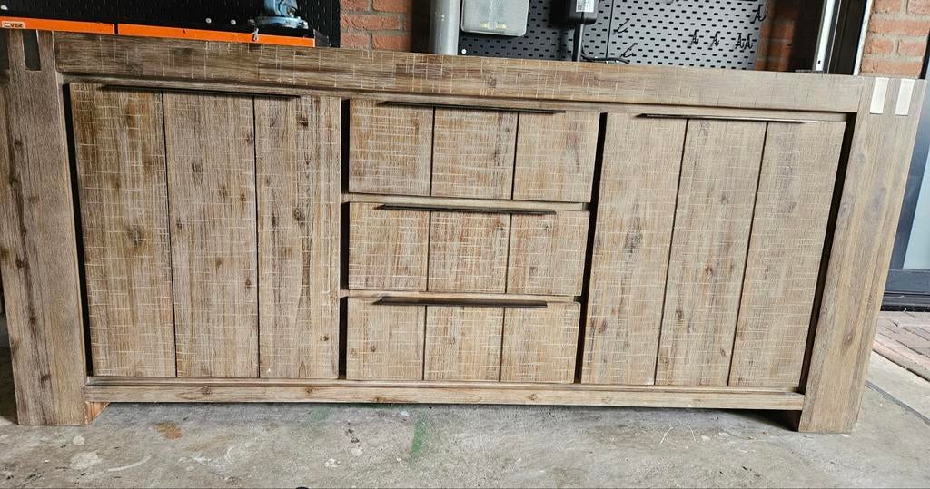 Industriële kast - 2 grote en 3 kleine lades - 200x45x86 cm, Huis en Inrichting, Kasten | Dressoirs, Ophalen, Gebruikt, 200 cm of meer