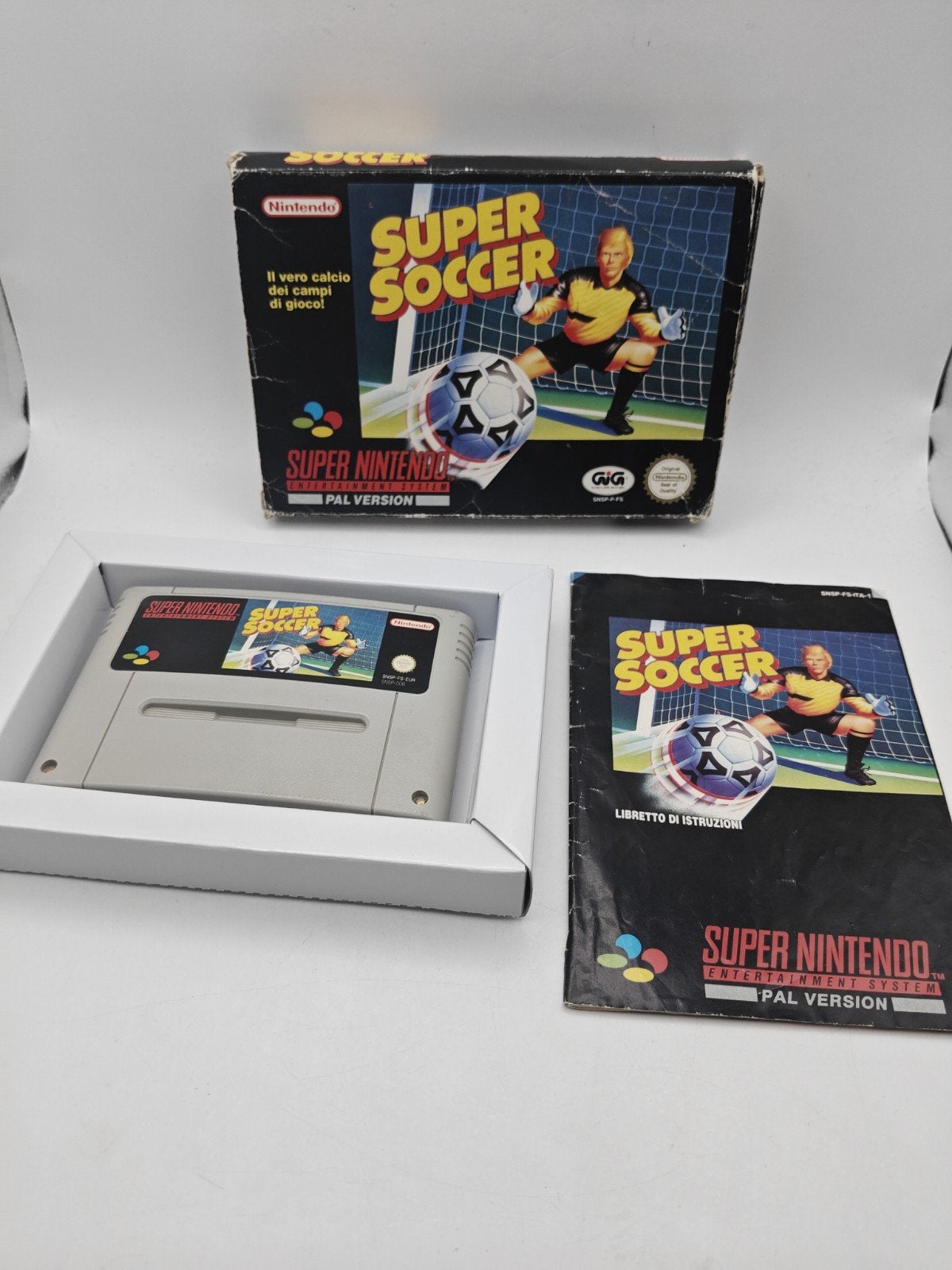 Super Soccer SNES CIB, Nintendo, Gebruikt, 2 spelers, Eén computer