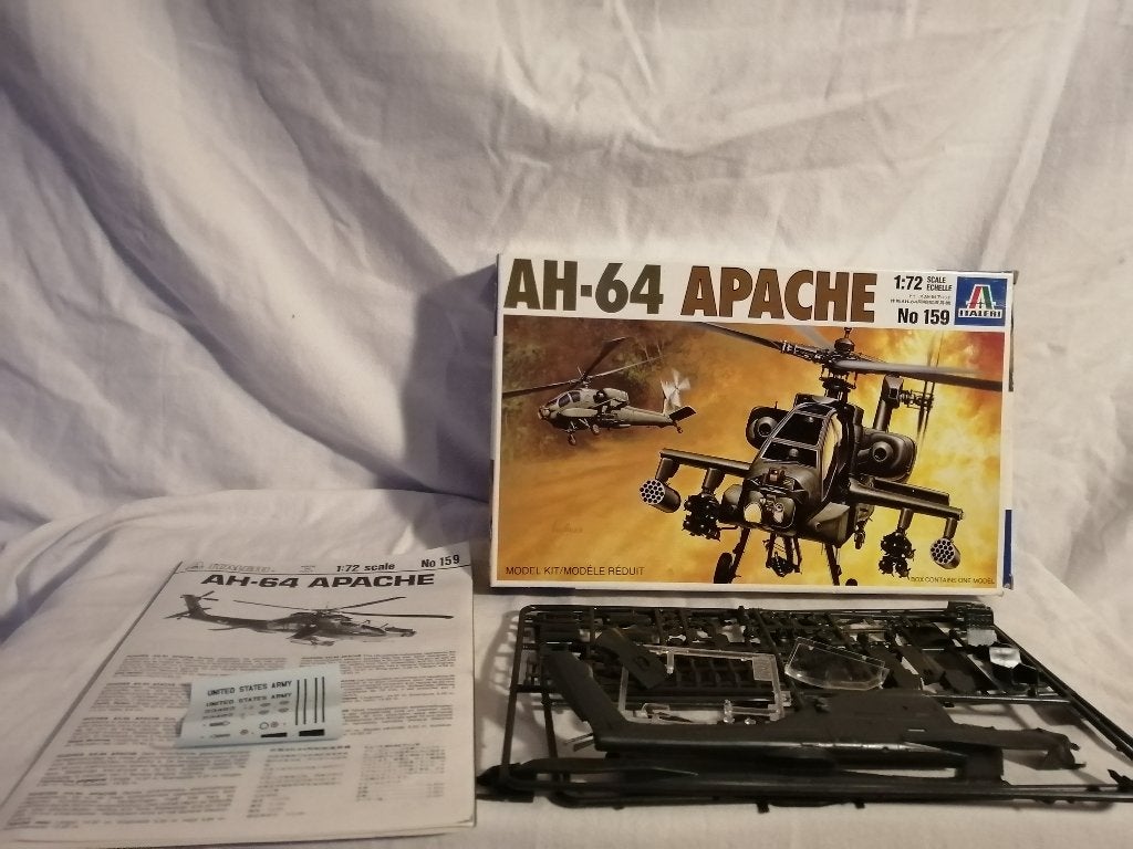 Italeri no 159 AH 64 Apache Helicopter, 1:72 tot 1:144, Italeri, Helikopter, Nieuw