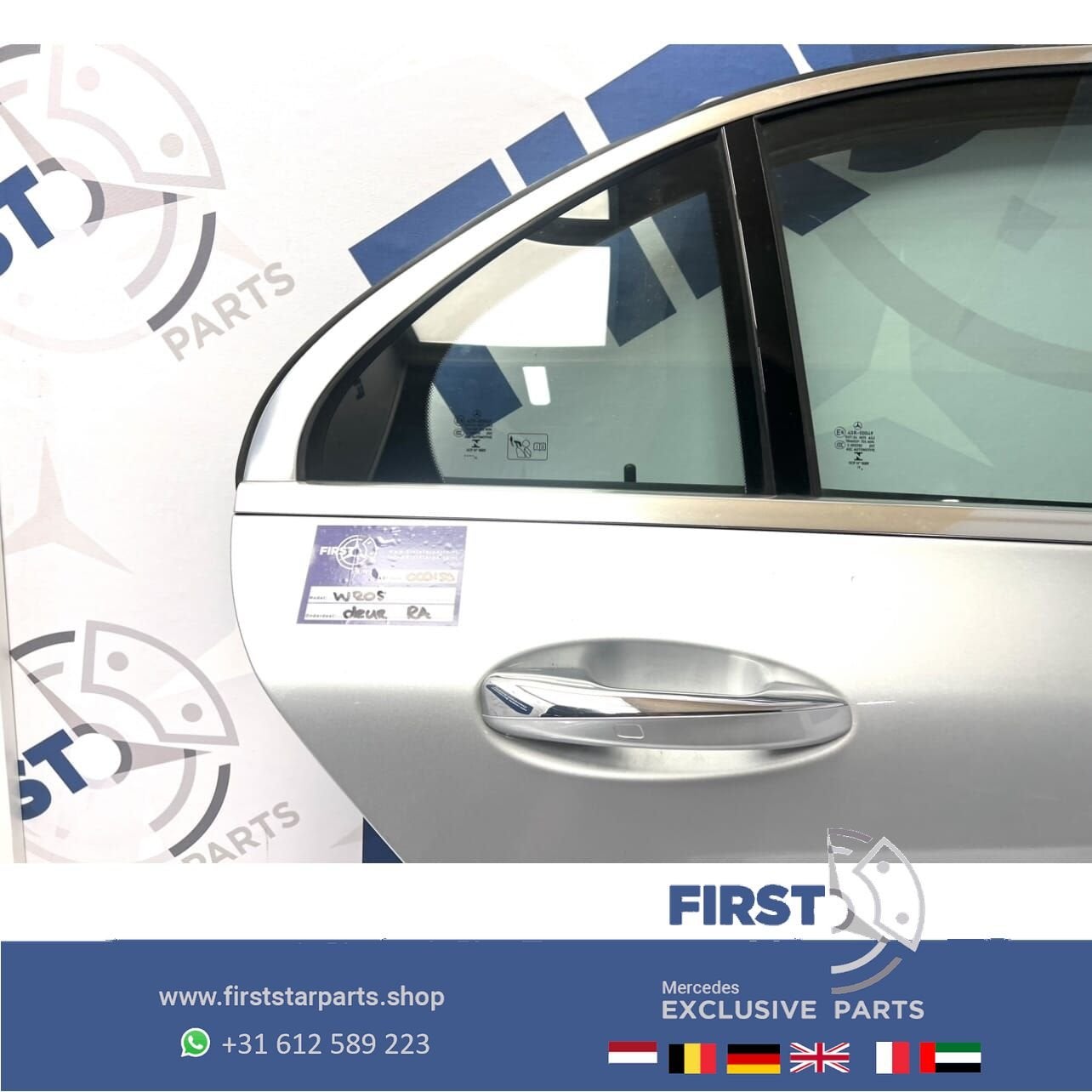 W205 DEUR RECHTS ACHTER Mercedes ACHTERDEUR PORTIER RECHTSAC, Gebruikt, -, Deur, Achter