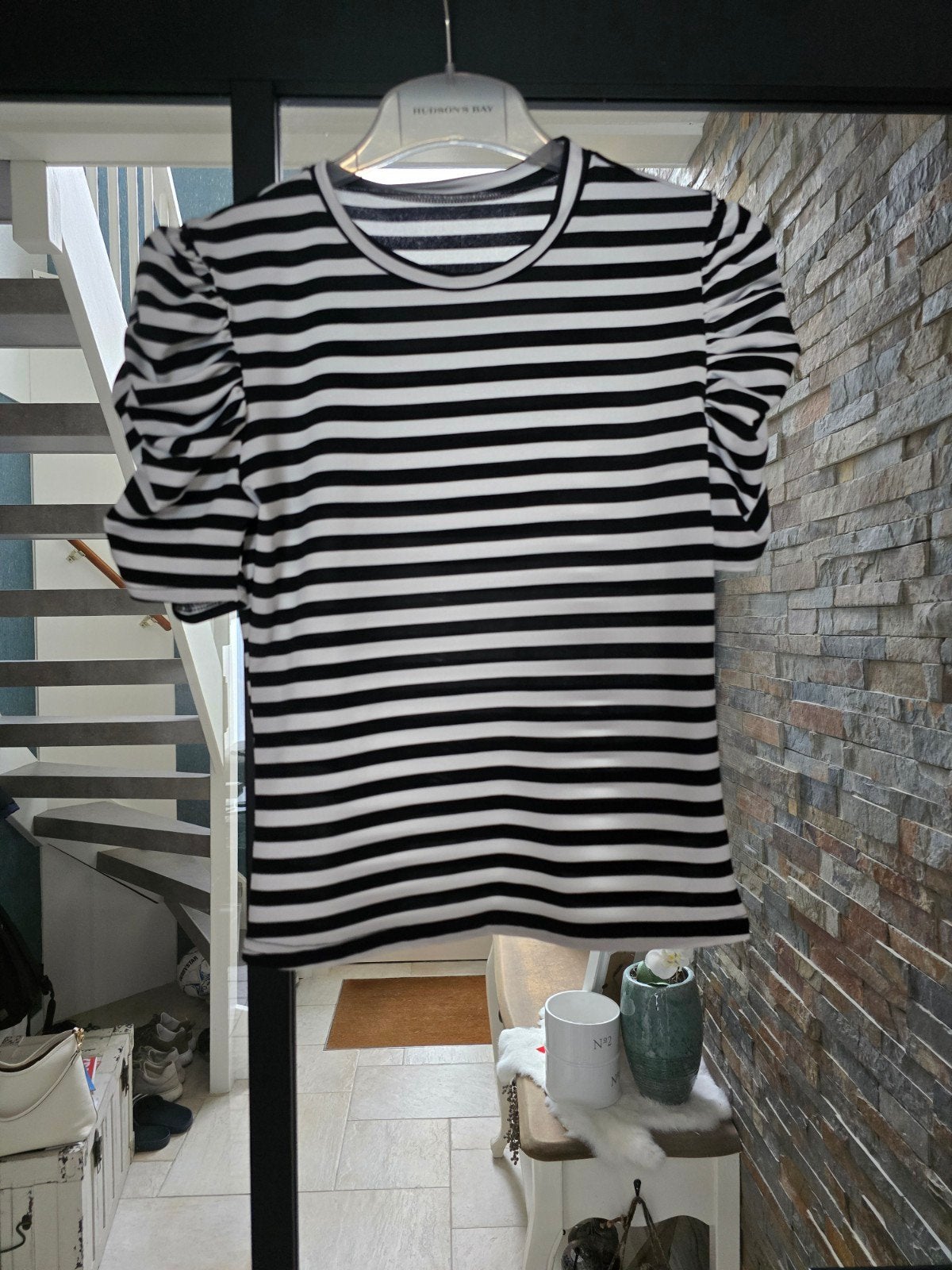 Te koop zwart/wit gestreept dames shirt, merk Shein, staat m, Kleding | Dames, Truien en Vesten, Zwart, Ophalen of Verzenden, Zo goed als nieuw