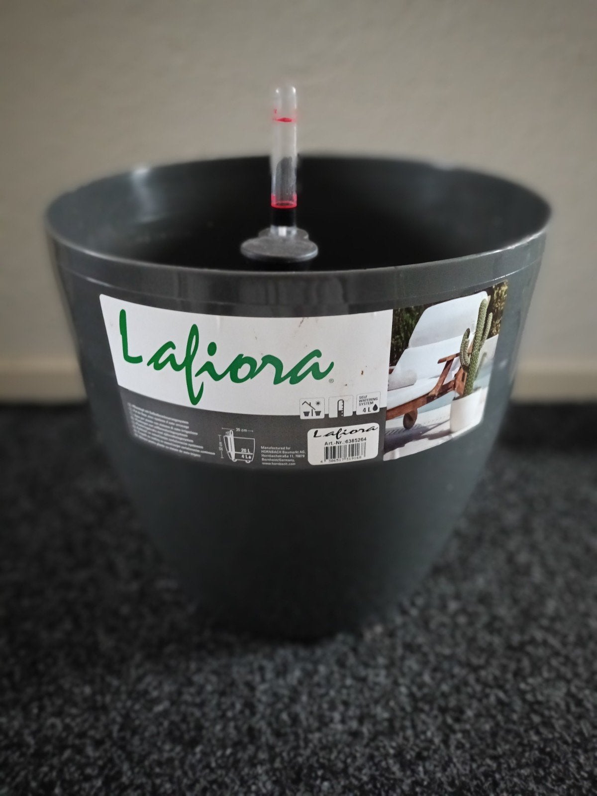 Lafiora zelfwaterende pot, 25 tot 40 cm, Kunststof, Rond, Binnen