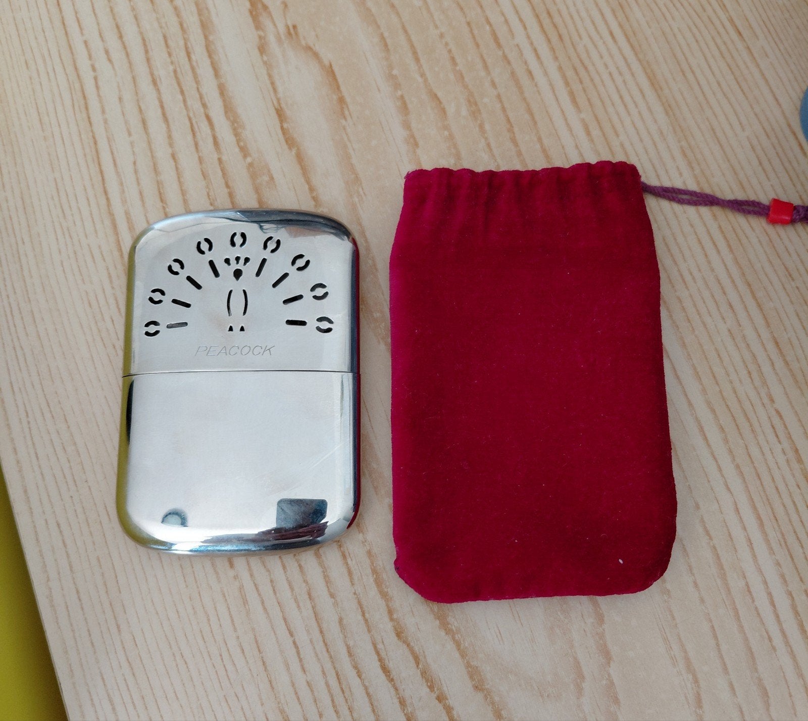 vintage peacock pocket warmer, Ophalen of Verzenden