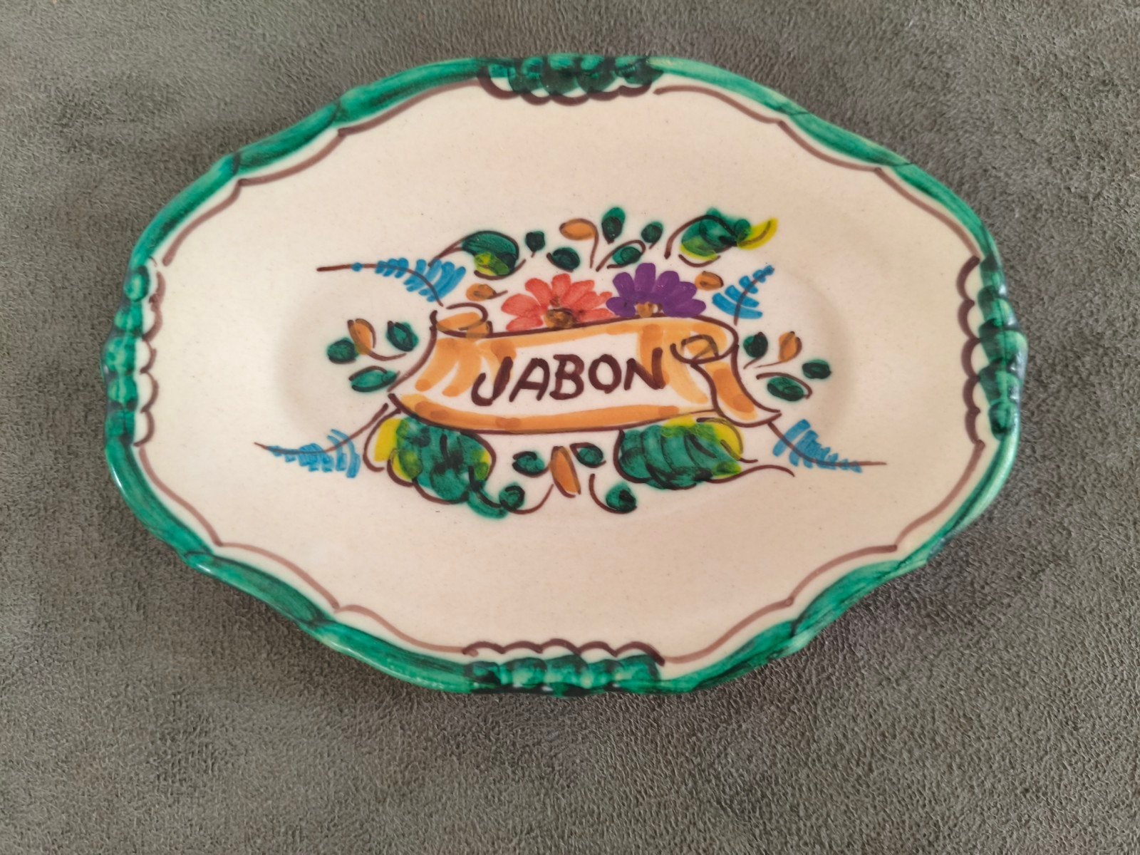 Carrasco Talavera zeepbakje - Handgeschilderd Spanje, Antiek en Kunst, Ophalen of Verzenden