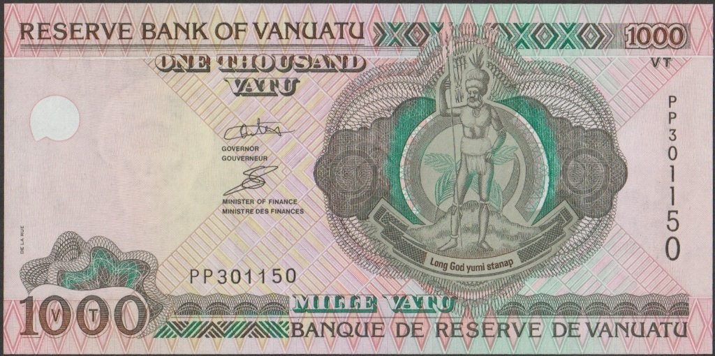 Vanuatu 1000 vatu ND(2002) UNC p.10c (# 719), Postzegels en Munten, Bankbiljetten | Oceanië, Verzenden, Los biljet