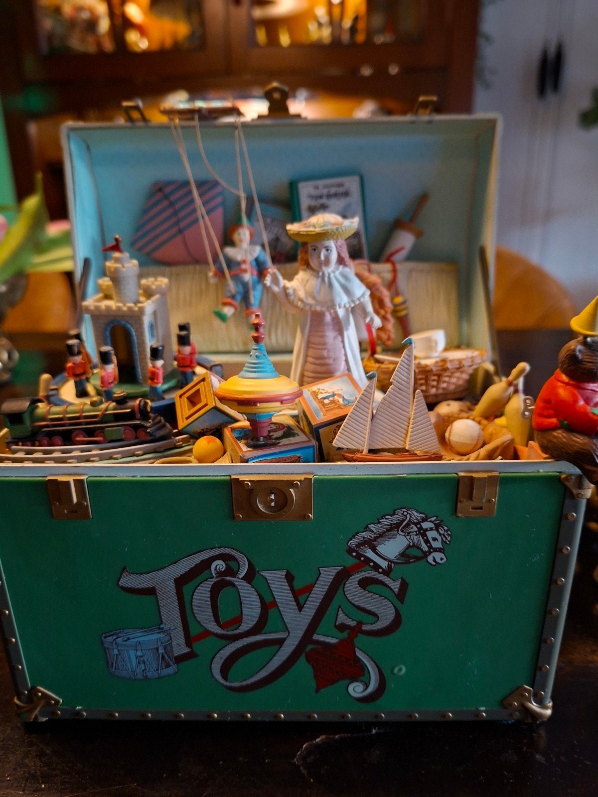 Vintage Speelgoedkist Decoratie - Nostalgische Display, Ophalen of Verzenden, Zo goed als nieuw