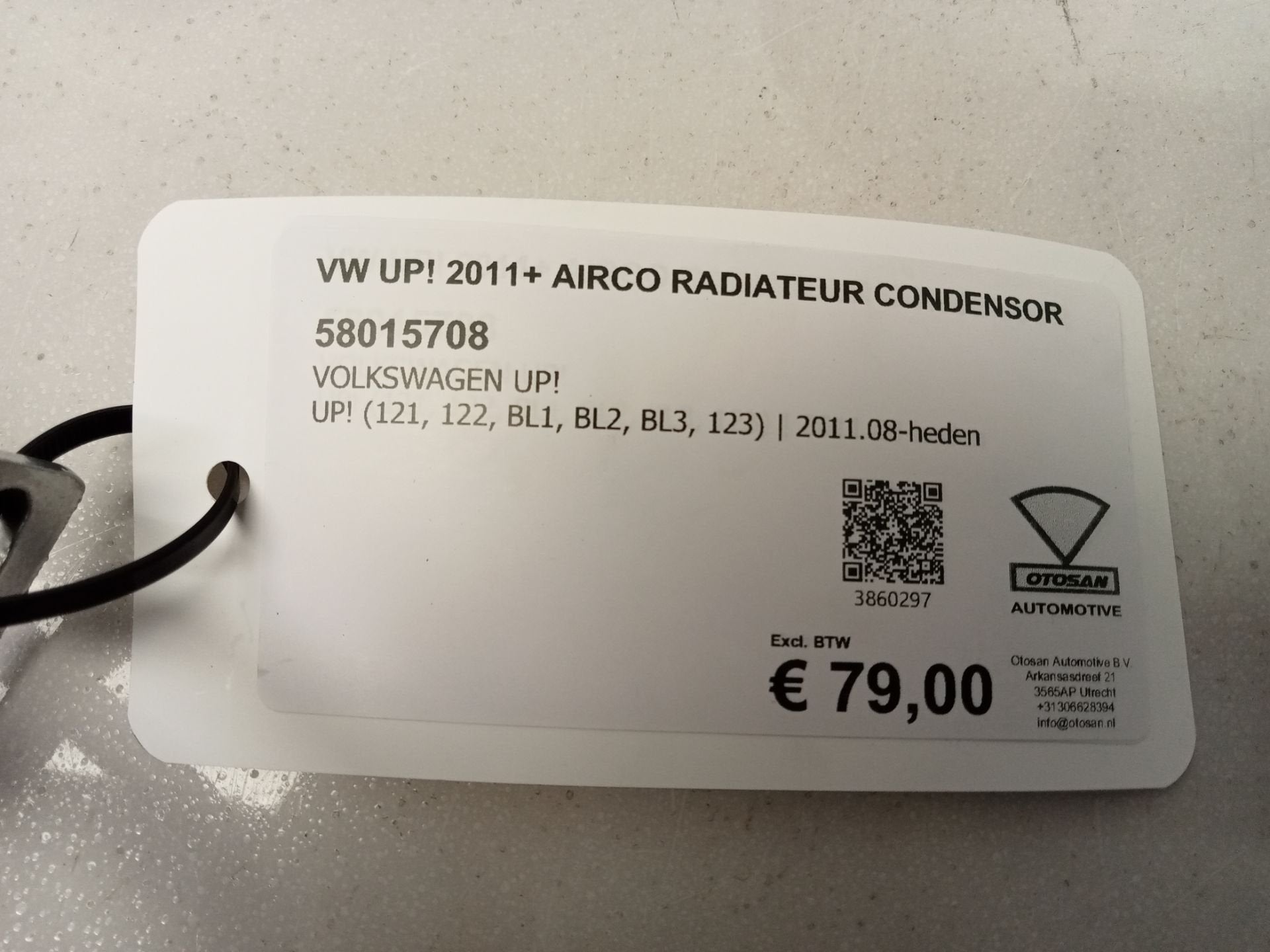 VW Up! 2011+ Airco Radiateur Condensor 58015708, Gebruikt, Volkswagen, Volkswagen AG, Berliner Ring 2
38440  Wolfsburg, DE