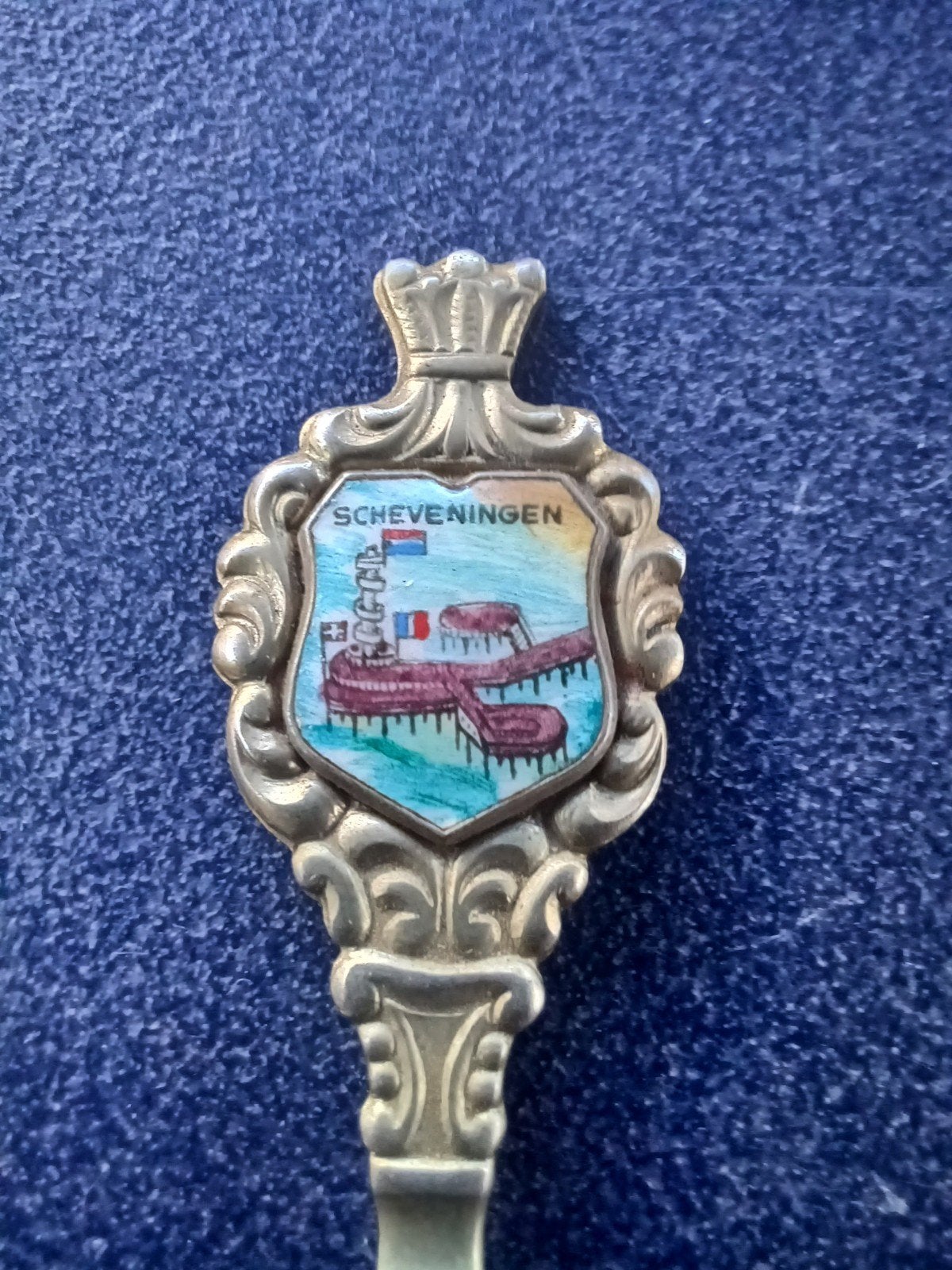 Theelepeltje Scheveningen (De Pier emaille schildje), Ophalen of Verzenden