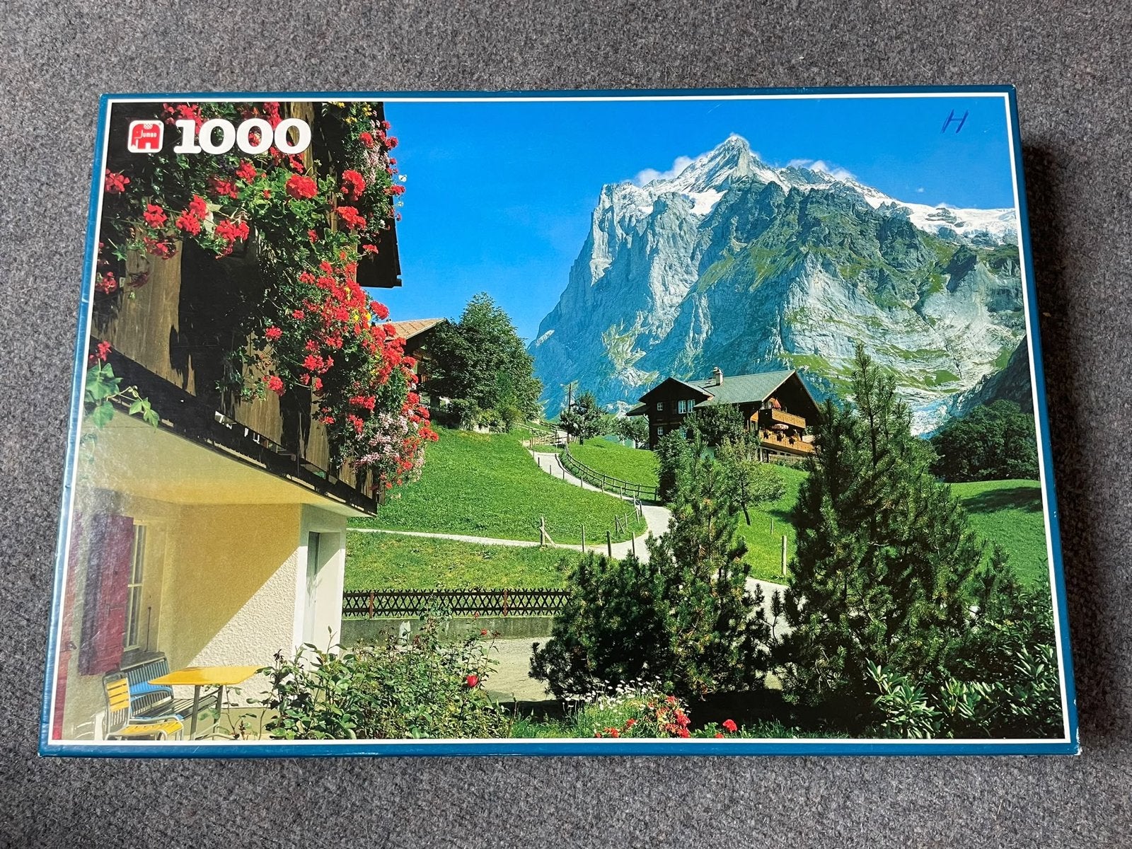Heye Legpuzzel 1000 stukjes Wetterhorn Berner Oberland, Ophalen of Verzenden, 500 t/m 1500 stukjes, Gebruikt, Legpuzzel