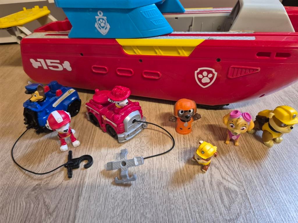 Paw patrol schip met poppetjes en auto's, Kinderen en Baby's, Speelgoed | Actiefiguren, Ophalen of Verzenden, Nieuw