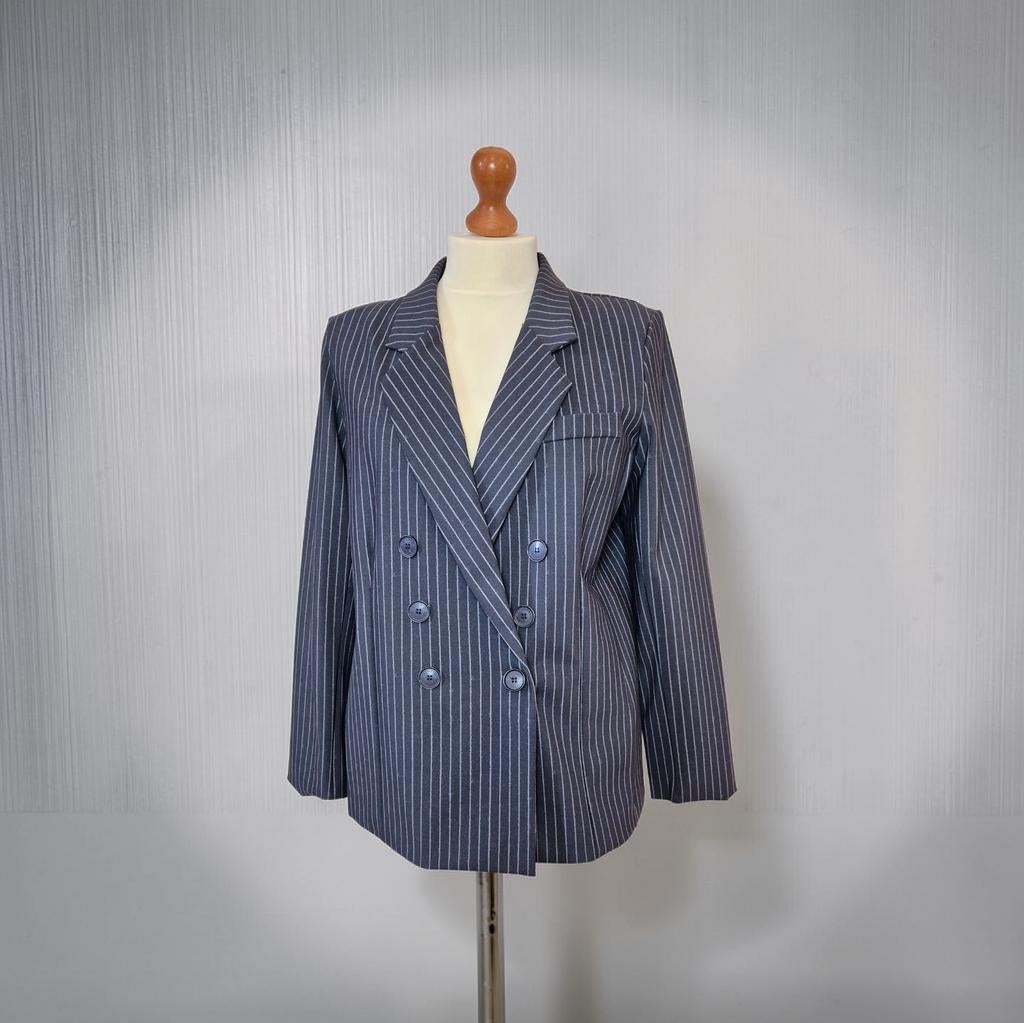 STUDIO ANNELOES VIOLET Bonded Pinstripe Blazer mt XXL, Studio Anneloes, Verzenden, Maat 46/48 (XL) of groter, Nieuw