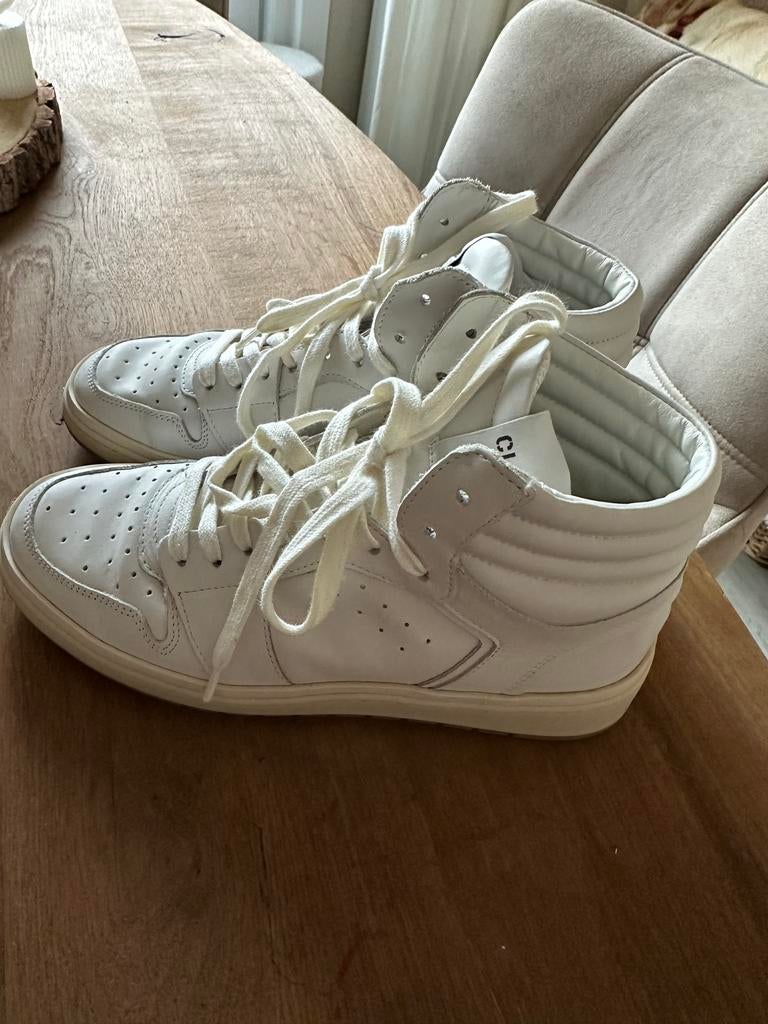 Closed leren sneakers mt 38, Kleding | Dames, Ophalen of Verzenden, Gedragen, Wit, Sneakers of Gympen