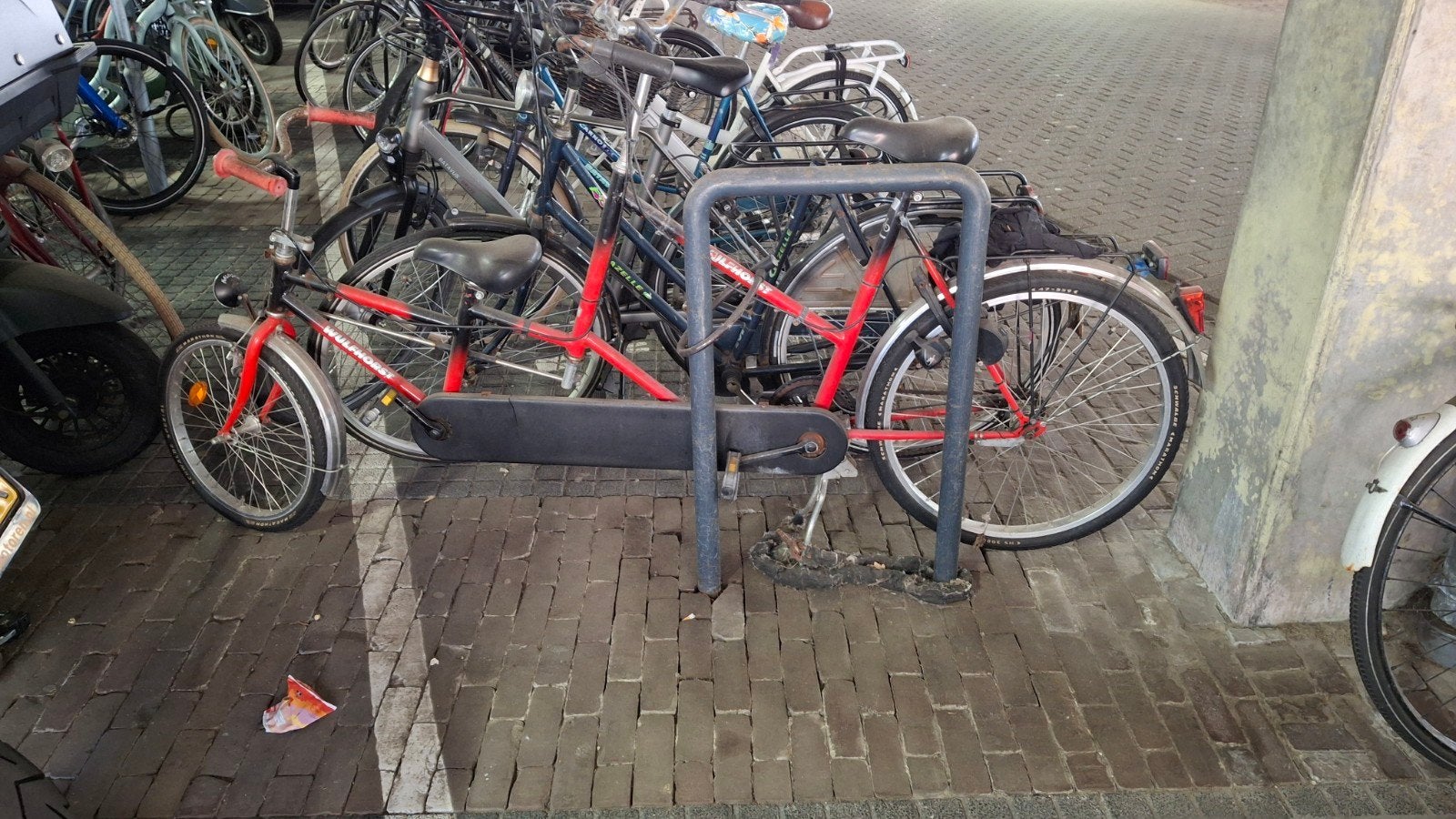 Tandem fiets voor jong en ouder, Fietsen en Brommers, Fietsen | Tandems, Ophalen, Gebruikt, Minder dan 49 cm, 55 cm of meer