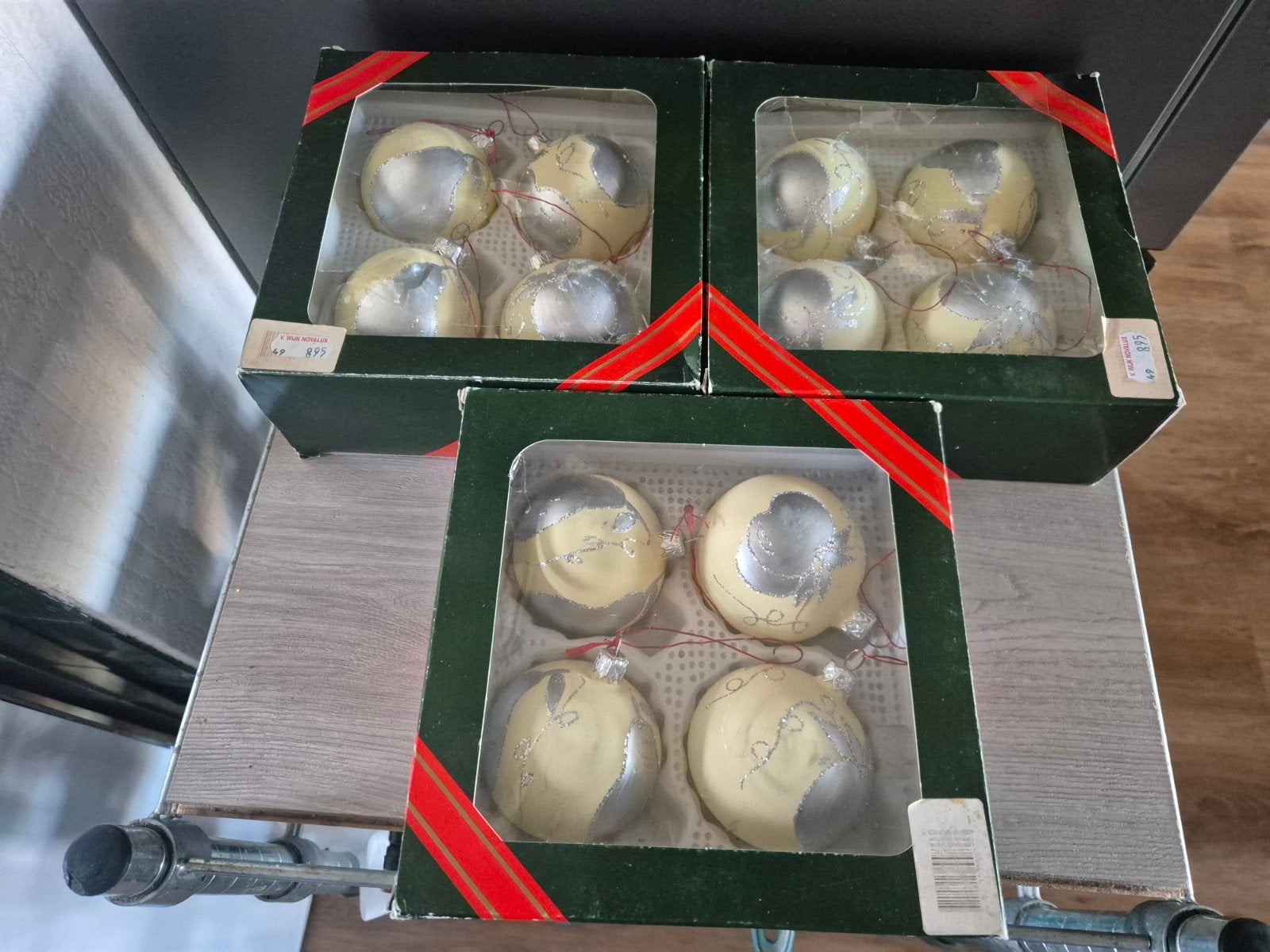 3 dozen vintage glazen kerstballen, Ophalen of Verzenden, Zo goed als nieuw
