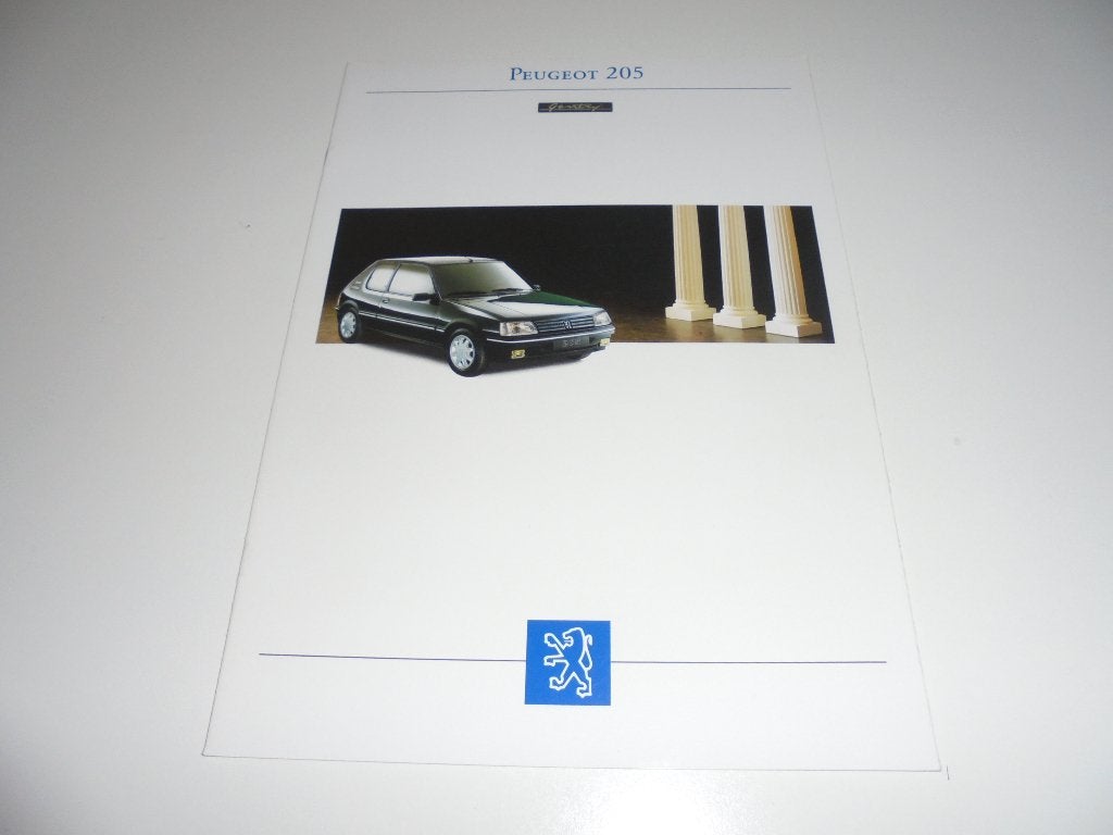 brochure Peugeot 205 Gentry  1993, Ophalen of Verzenden, Nieuw, Peugeot