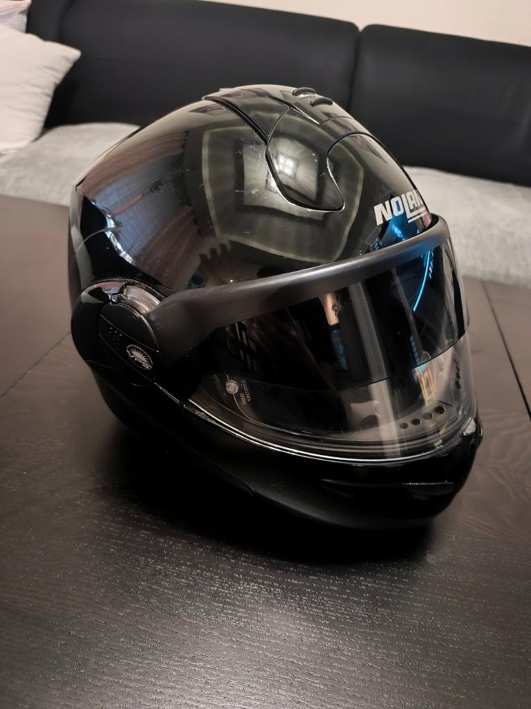 Nolan N102 Systeemhelm - Maat L - Zwart, Motoren, Kleding | Motorhelmen, Systeemhelm, Heren, Nolan, Ophalen of Verzenden