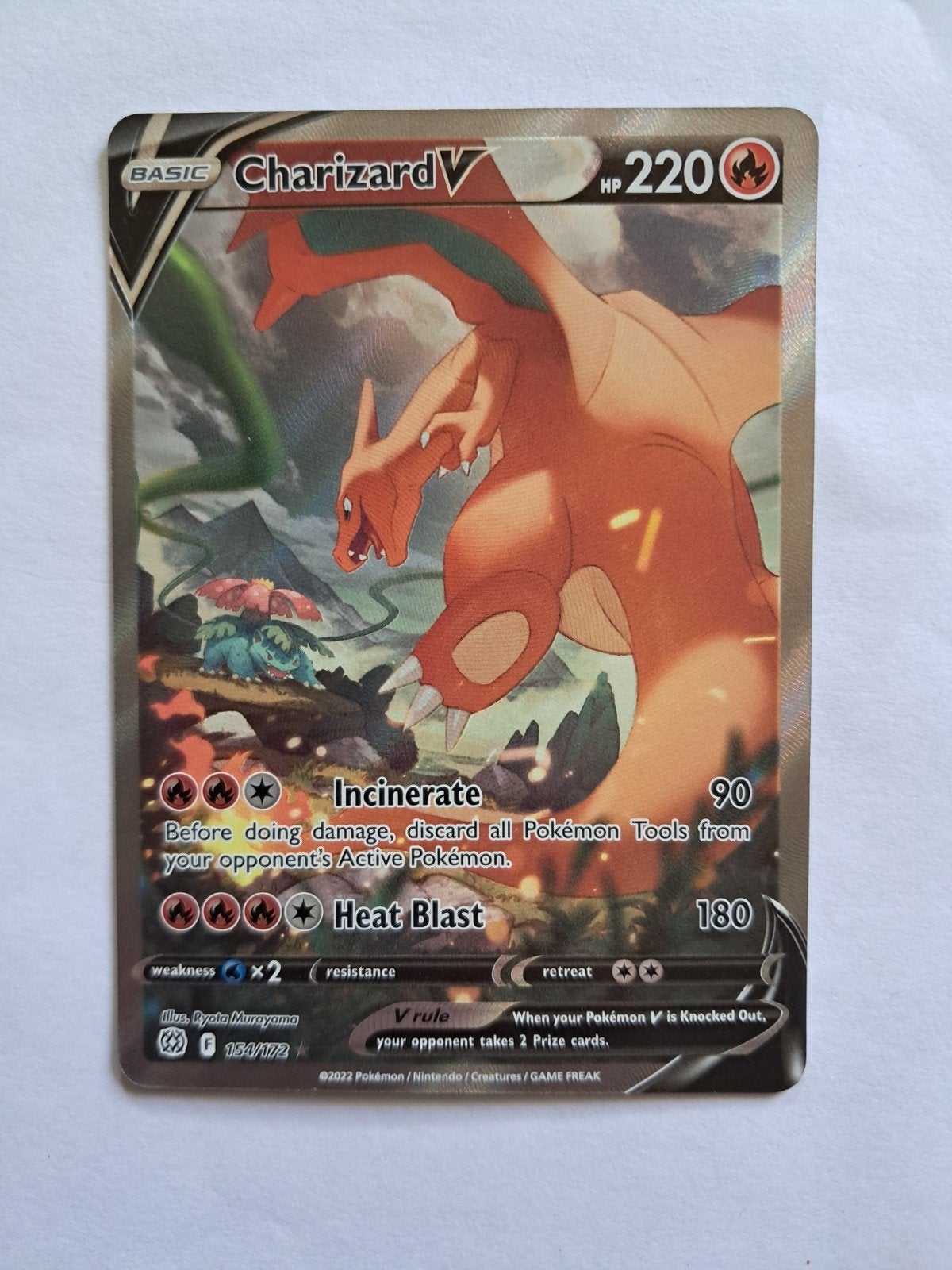 Charizard V 154/172 Brilliant Stars NM, Ophalen of Verzenden, Nieuw, Losse kaart, Foil