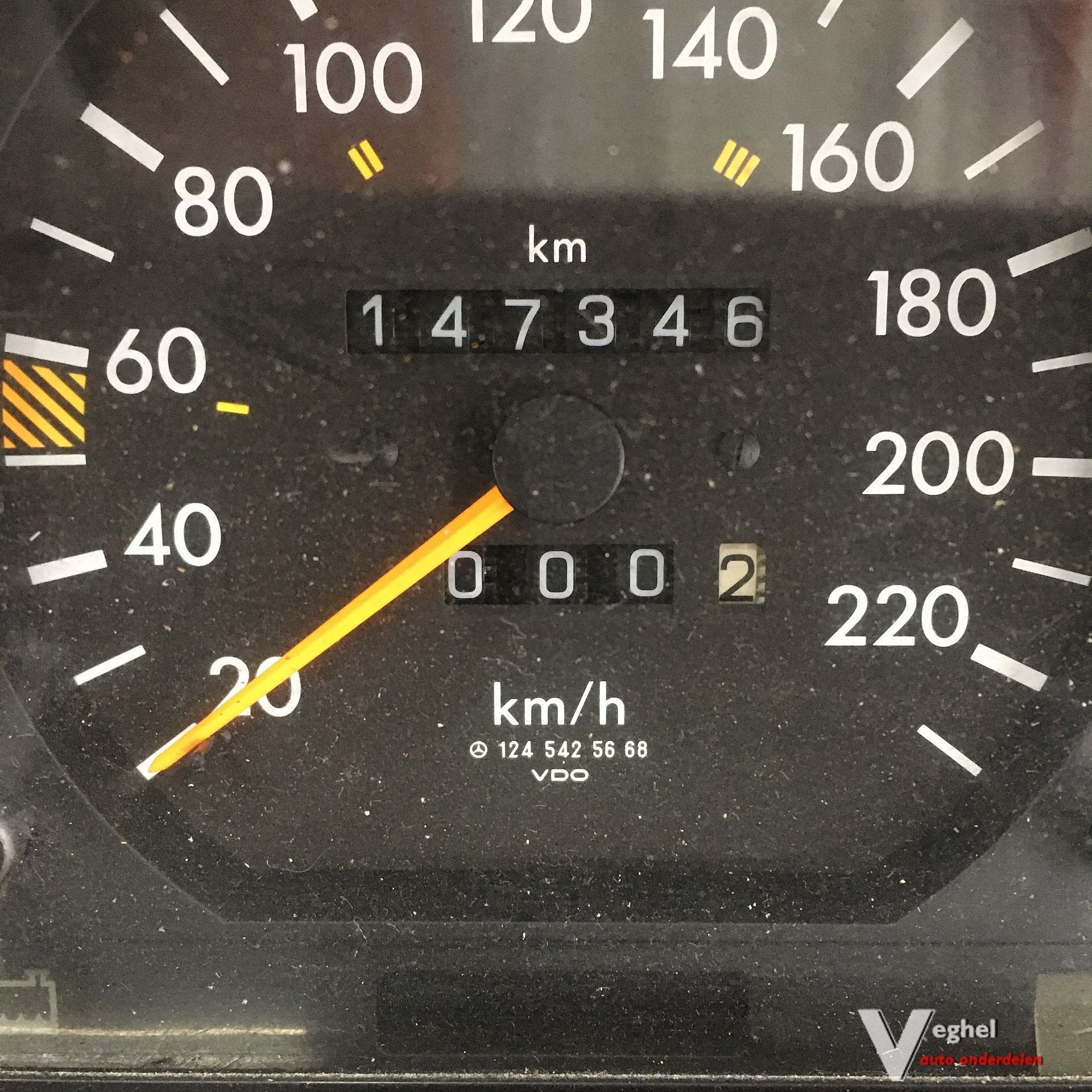 Mercedes W124 3.0 Diesel 1988   Km Tellerklok    124 542 566, Gebruikt, -, -, Ophalen of Verzenden
