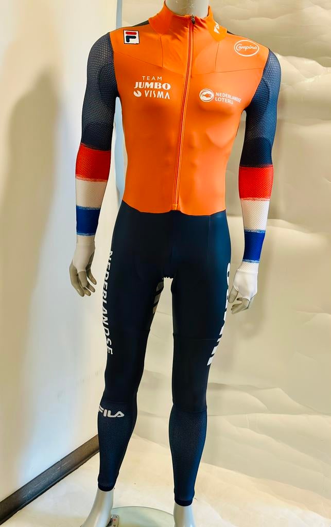 Schaatskleding schaatspak snelpak speedsuit maat L Fila, Ophalen of Verzenden, Zo goed als nieuw