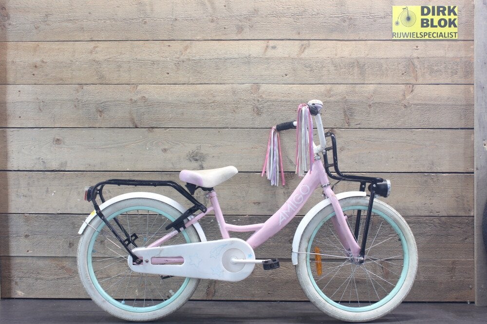 20 inch Amigo meisjesfiets remnaaf roze + 3 mnd garantie