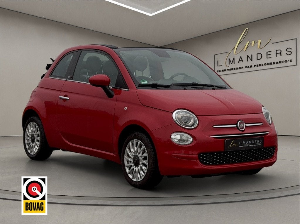 Fiat 500C 1.0 Hybrid Lounge 2020 ROOD | Cruise Control | App, Auto's, Fiat, Keurmerk '100% Onderhouden', 12 maanden, Stof, Gebruikt