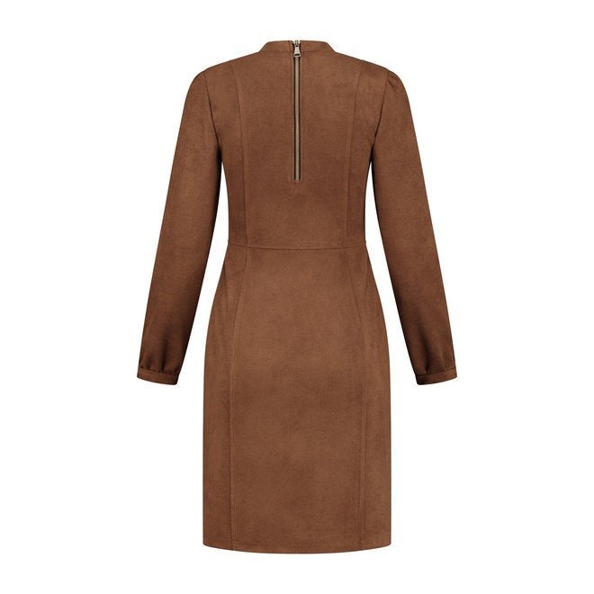 Portlavande jurk, Maat M, warm bruin, cognac kleur, Maat 38/40 (M), Portlavande, Bruin, Ophalen of Verzenden