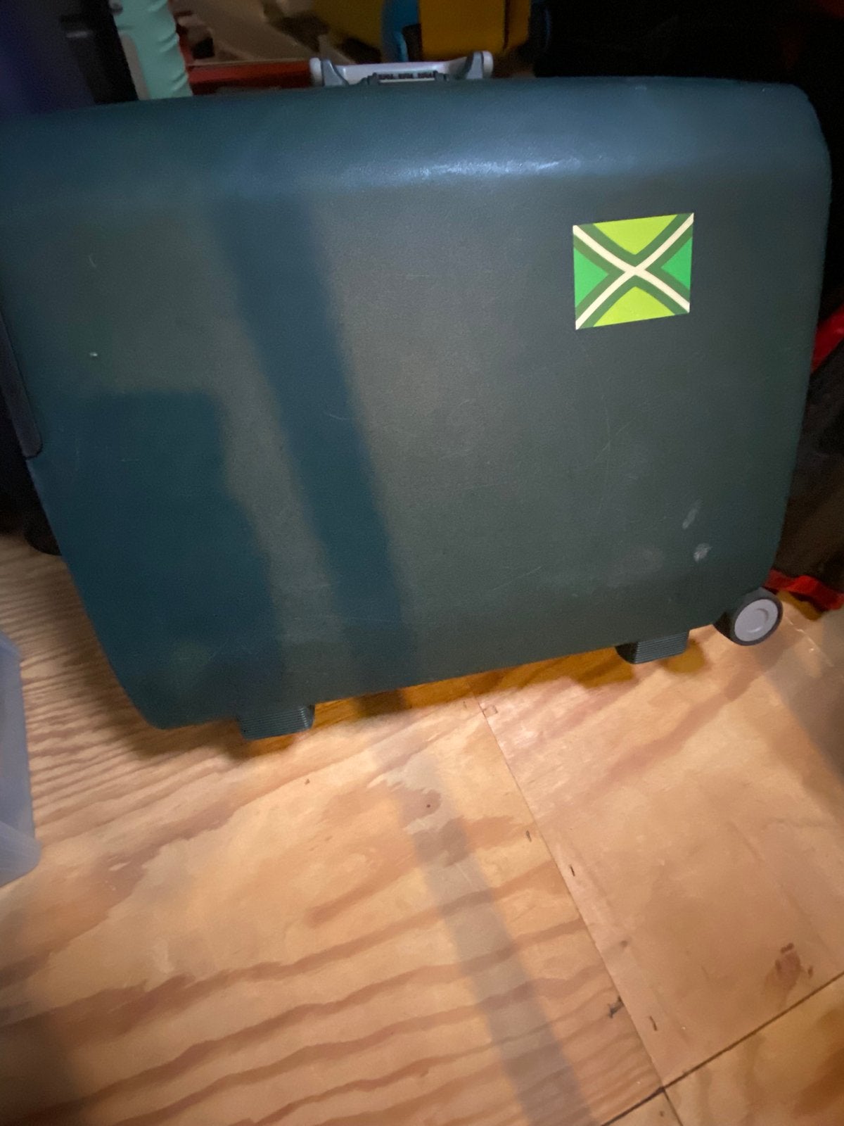 Hardcase samsonite koffer donkergroen, Ophalen, Gebruikt, Hard kunststof