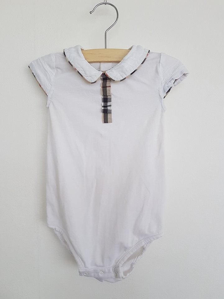 Burberry Baby romper 'roezeltjes' 74, Kinderen en Baby's, Babykleding | Maat 74, Verzenden, Zo goed als nieuw, Jongetje of Meisje