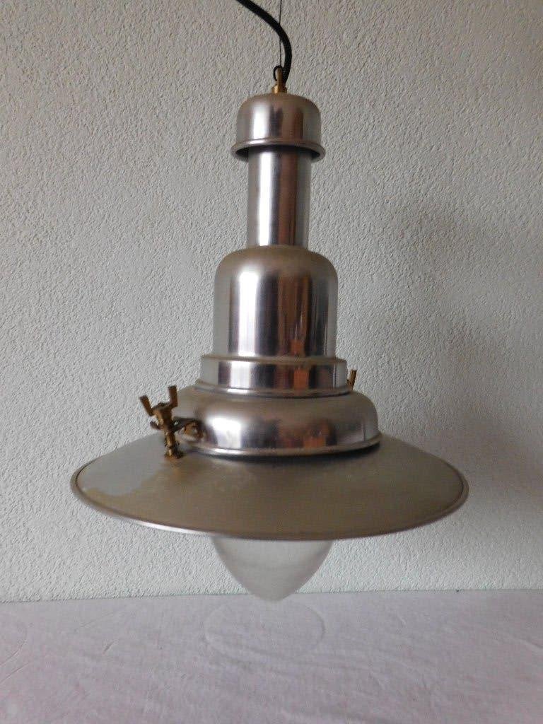 IKEA Ottava scheepslamp in chroom, Industriële hanglamp, Typ, Ophalen of Verzenden, Gebruikt, Glas, E27 (groot)