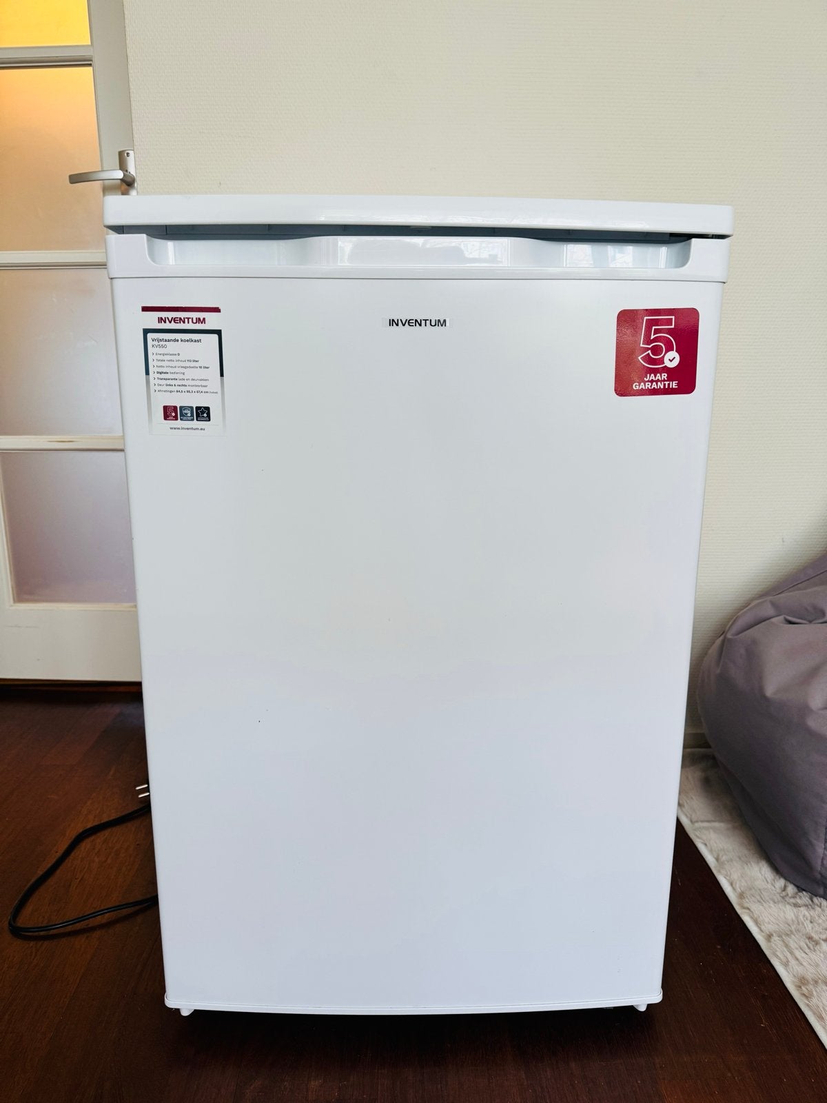Inventum KV550 Vrijstaande Koelkast met vriesvak - Zo goed a, 100 tot 150 liter, Zo goed als nieuw, 45 tot 60 cm, Met vriesvak