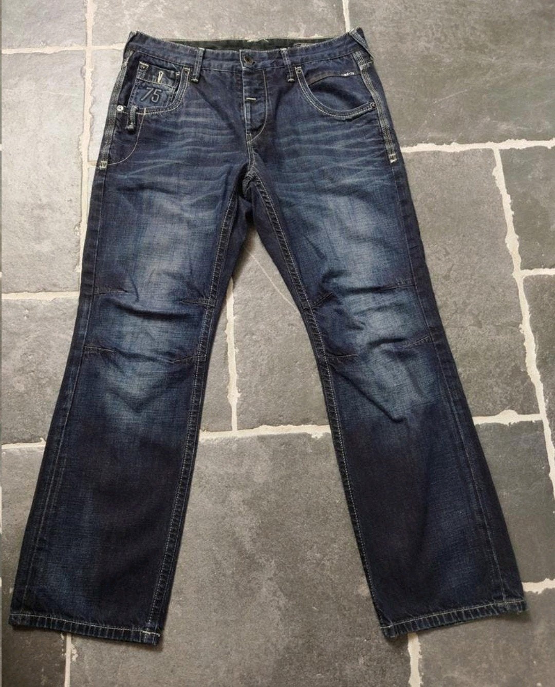 Jack & Jones, BOXY Powel, Straight Leg, W34 L32 zgan Rob3432, Blauw, Jack&Jones, Ophalen of Verzenden, Zo goed als nieuw