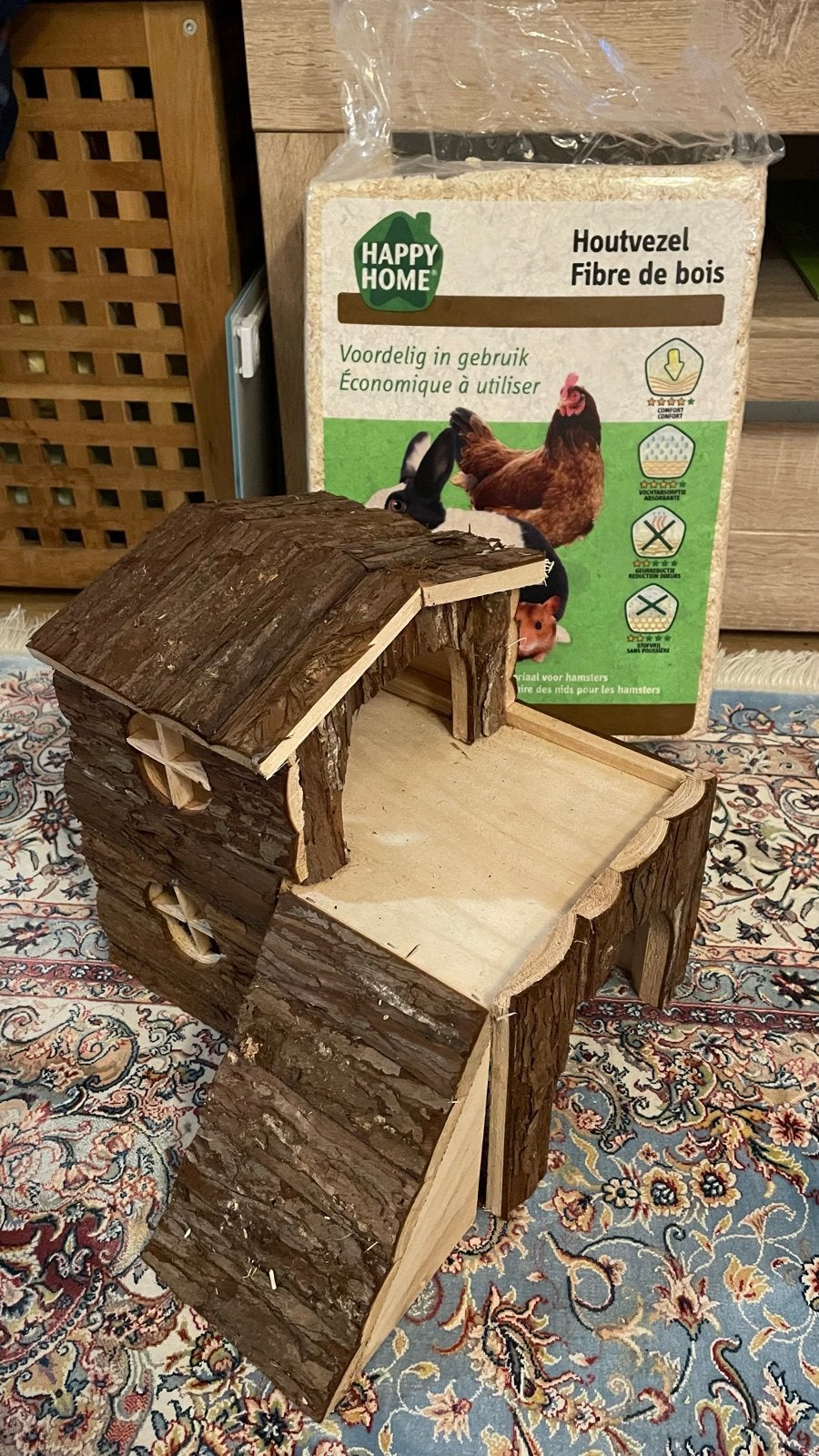 Nestmateriaal Houtvezel houten huisje knaagdier hamster, Ophalen of Verzenden, Nieuw, Verzorging
