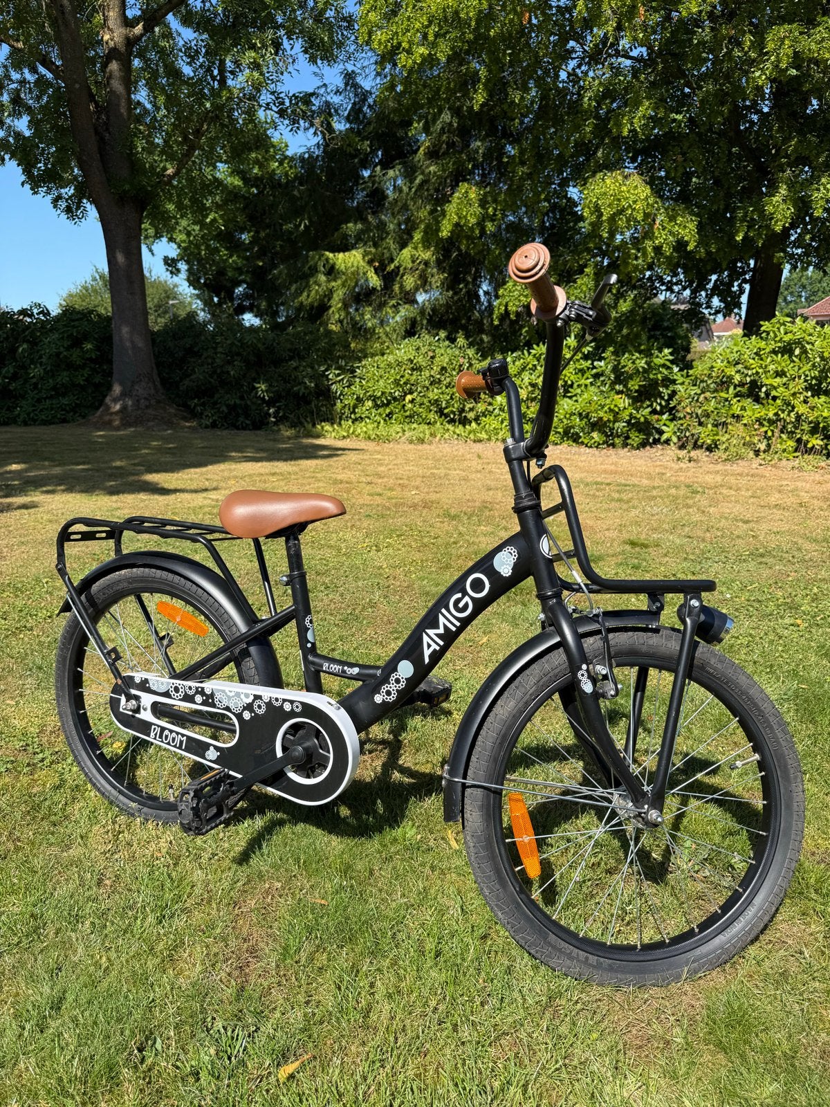 Amigo Bloom Meisjesfiets 20 inch - Zwart, Ophalen, Terugtraprem, Gebruikt, Handrem