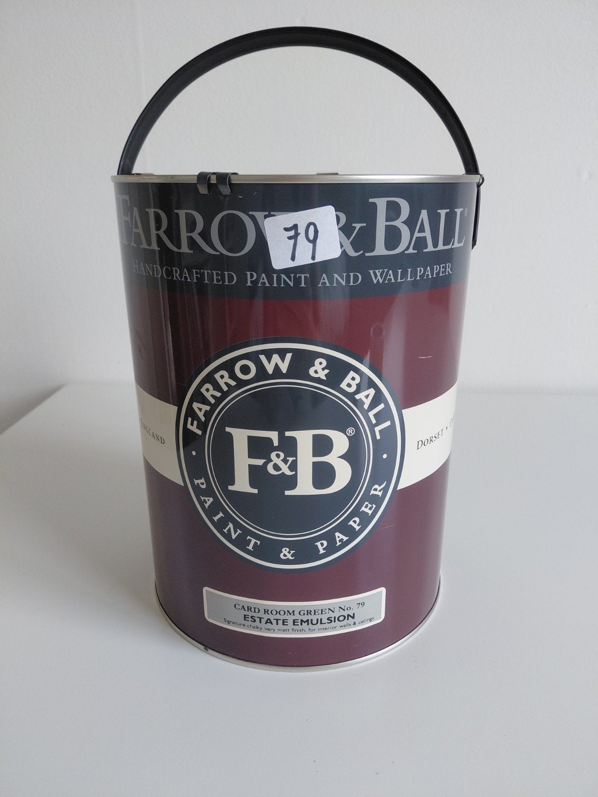 Farrow & Ball Estate Emulsion Card Room Green No. 79 - 5L, Ophalen, Nieuw, Groen
