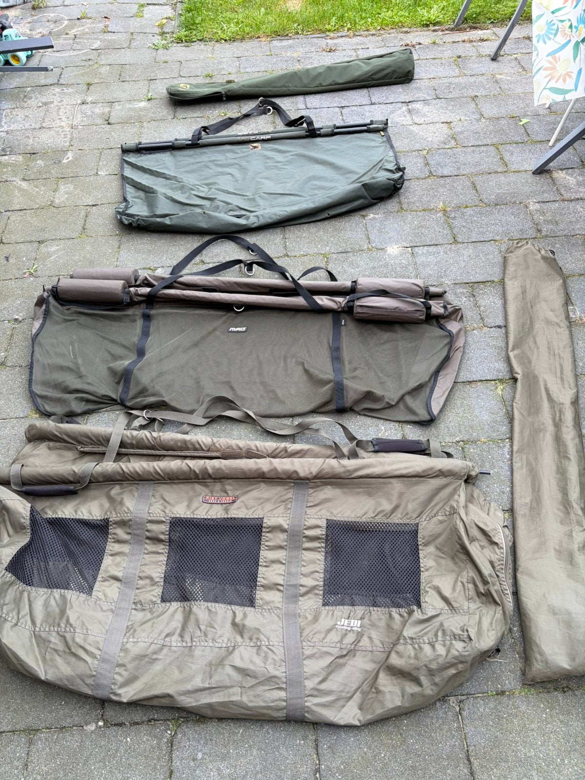 2 x sling bewaarzak retainer sling + weegzak mad avid piet, Ophalen, Gebruikt, Overige typen