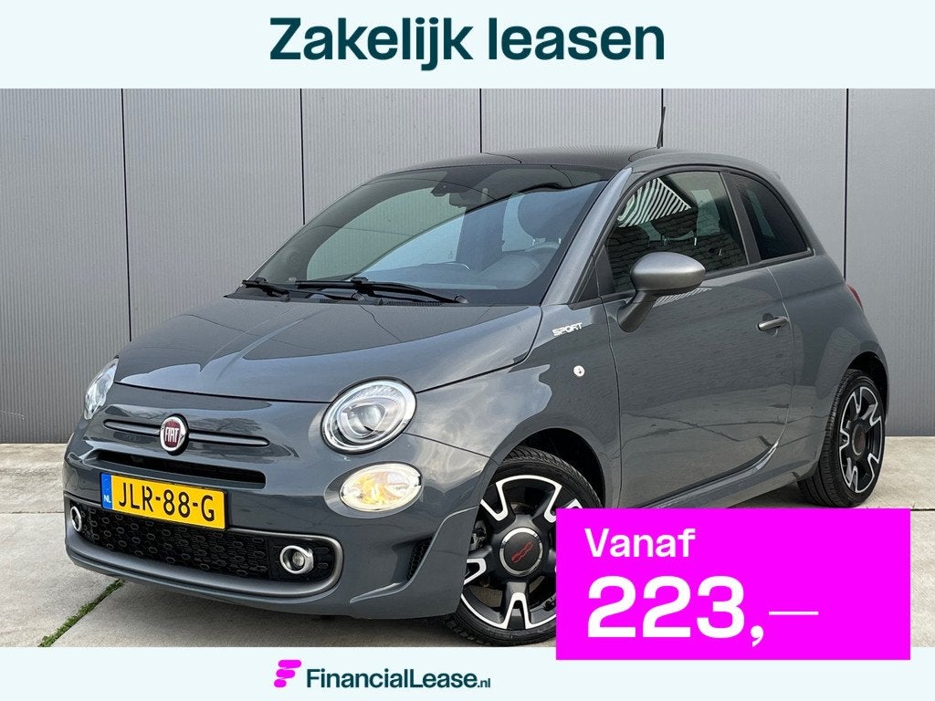 Fiat 500 1.0 Hybrid Sport / Panoramadak / Beats / Navigatie, Gebruikt, 4 stoelen, Leder en Stof, Automatische klimaatregeling