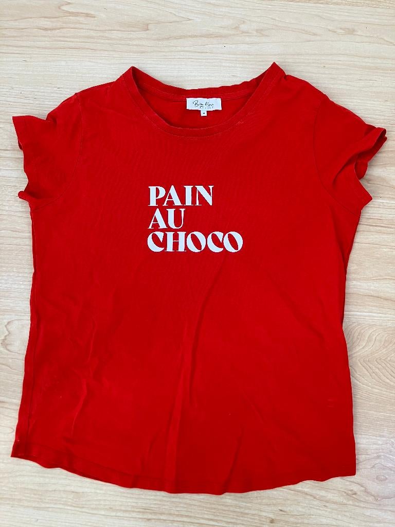 Shirtje Bien Blue rood maat M - gedragen maat 164/XS, Ophalen of Verzenden, Zo goed als nieuw, Korte mouw, Maat 34 (XS) of kleiner