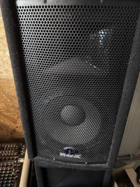 Twee phonic ES-122 passieve speakerboxen, Audio, Tv en Foto, Gebruikt, Inclusief kabels, Ophalen, 150 watt of meer