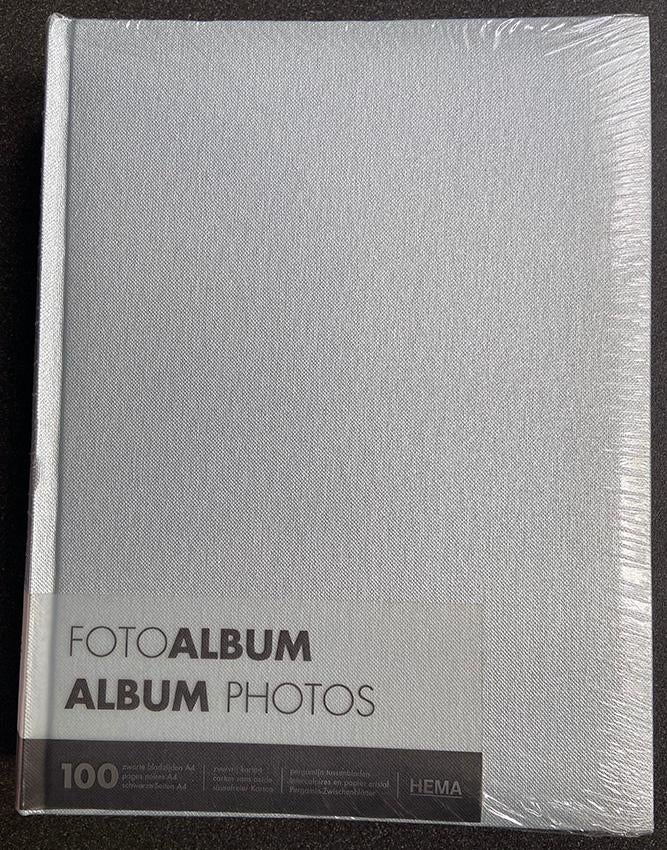 Hema fotoalbum – zwarte bladen, Ophalen, Nieuw, Fotoalbum