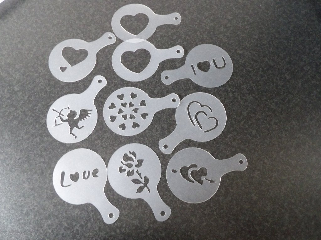nieuw 10x sjablonen hartjes - liefde 8.5 cm, Ophalen of Verzenden, Nieuw, Taarten of Cupcakes, Versiering