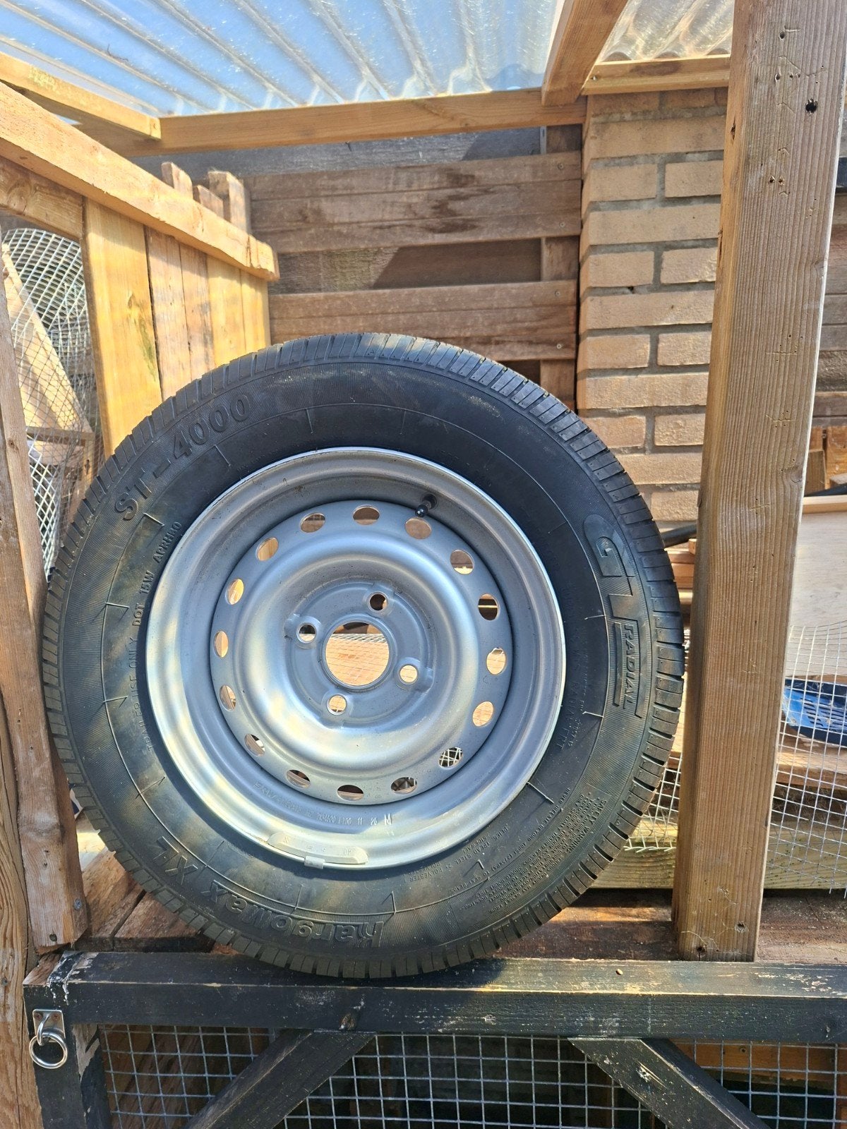 Caravan reservewiel 155R13 4x100 ET30 56mm 500kg, Ophalen of Verzenden, Nieuw