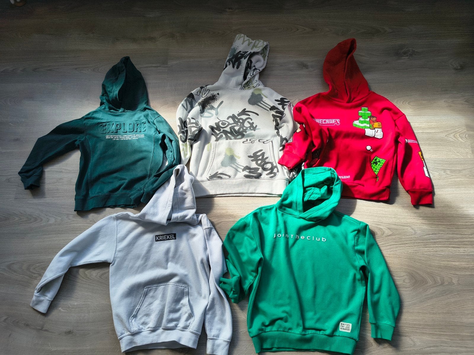 Jongens hoodies maat 134/140 (Kriekel, Minecraft, Graffiti), Kinderen en Baby's, Ophalen of Verzenden, Gebruikt, Jongen, Trui of Vest