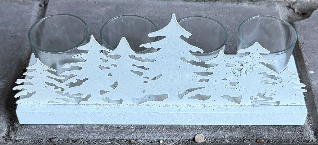Waxinelichthouder kerstboom 30 cm, Ophalen of Verzenden, Gebruikt